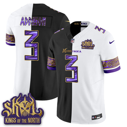 Minnesota Vikings Warrior Split Edition Vapor Jersey - Stitched-NQD