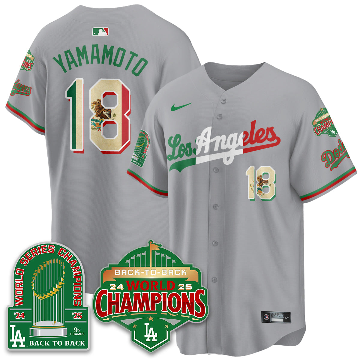 LAD Mexico Vapor Limited Jersey - 9x & B2B Champs - Stitched