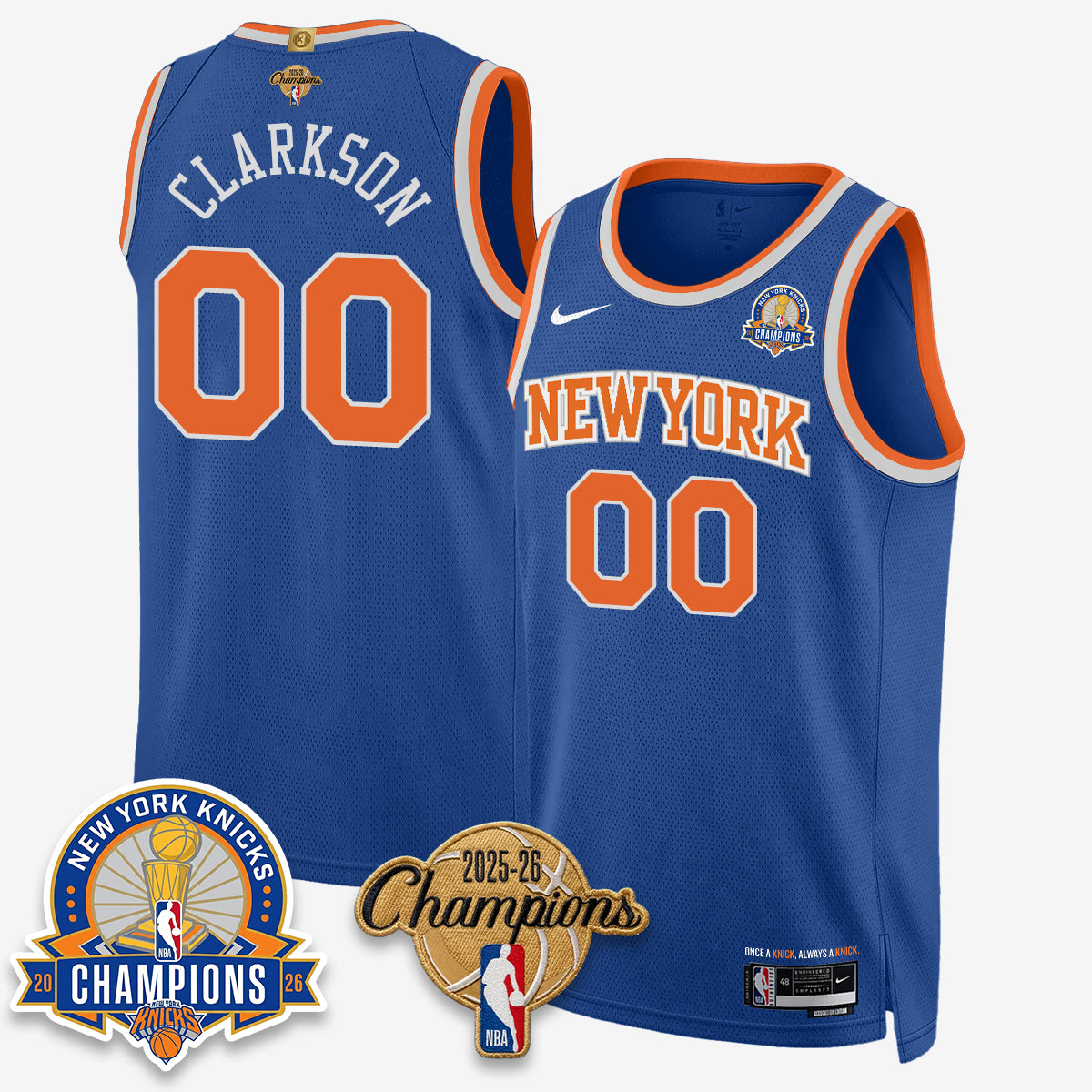 New York Knicks 2026 Basketball Champions Gold Edition Vapor Jersey- Stitched