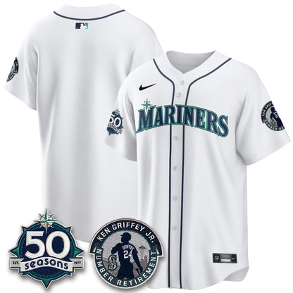 Seattle Mariners Ken Griffey Jr. Patch Vapor Premier Limited Jersey - All Stitched