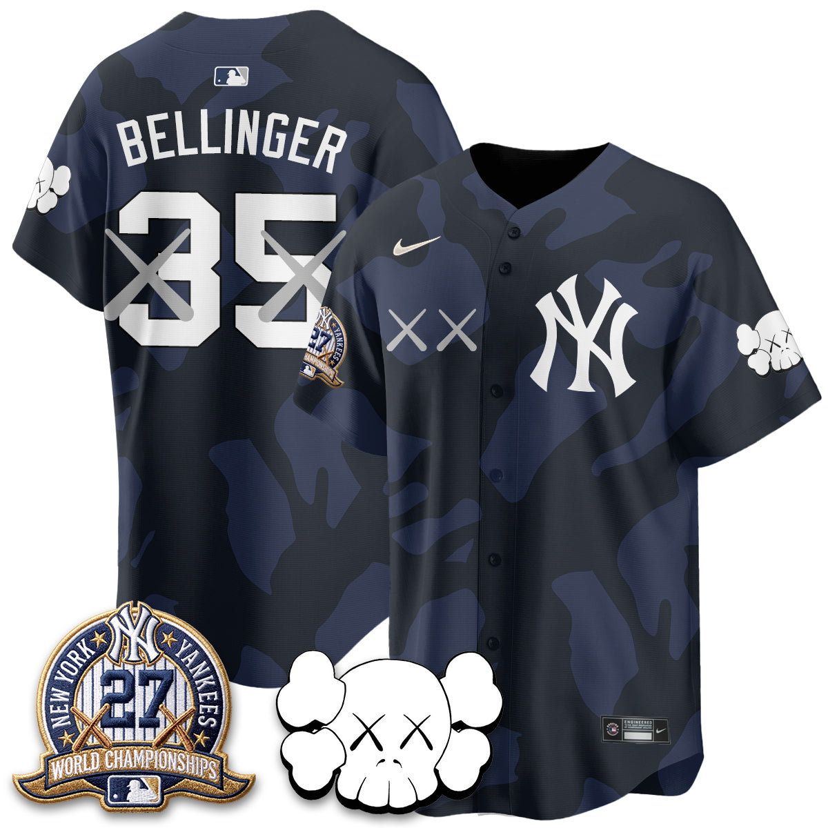 New York Yankees x KAWS Edition Vapor Jersey - Stitched