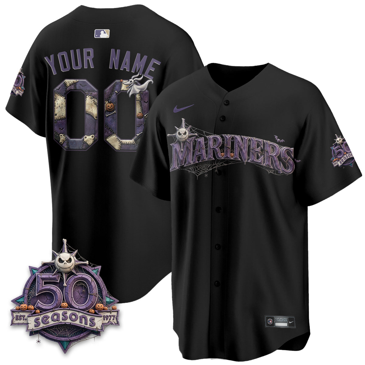 Seattle Mariners Nightmare Edition Vapor Limited Custom Jersey - Printed