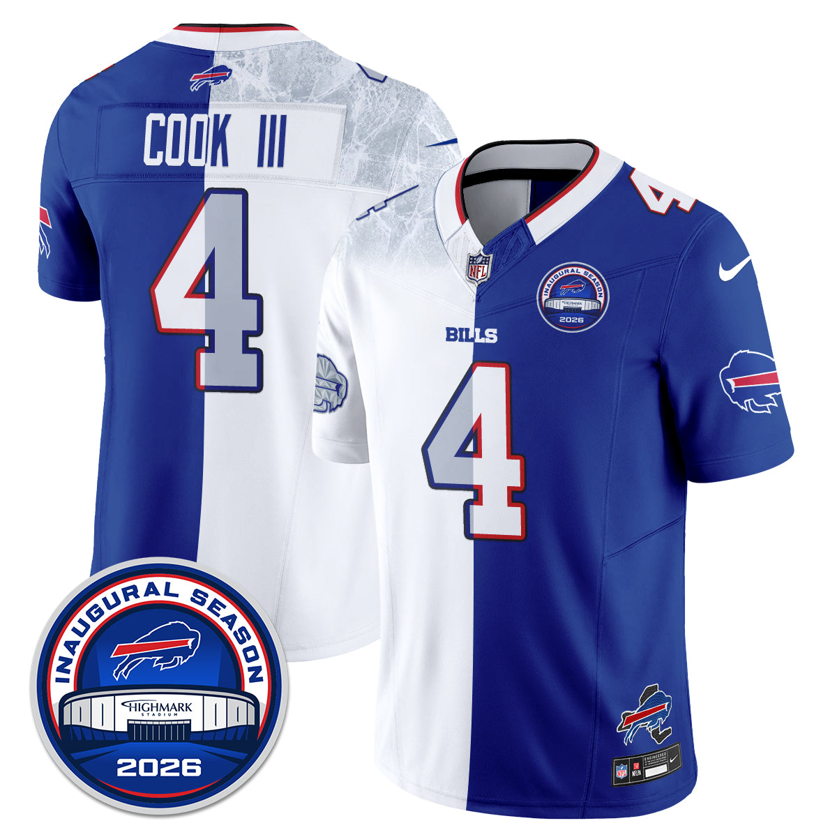 Buffalo Bills 2026 Split Edition Vapor Jersey - Stitched