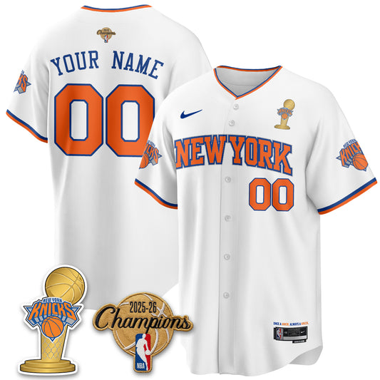 New York Knicks 2026 NBA Champions Vapor Custom Jersey - Stitched