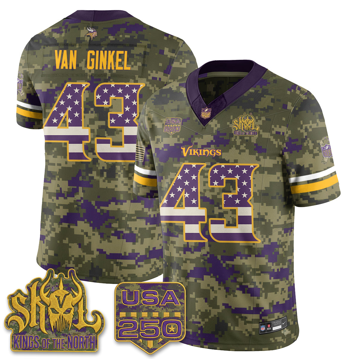 Minnesota Vikings 2026 Salute to Service Edition Vapor Jersey - Stitched