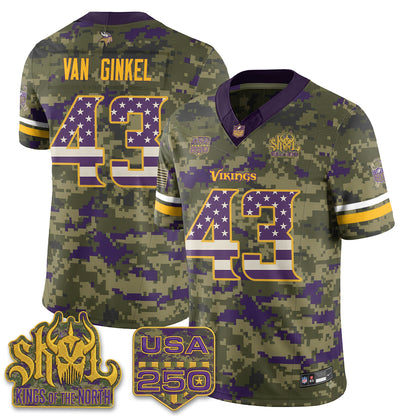 Minnesota Vikings 2026 Salute to Service Edition Vapor Jersey - Stitched