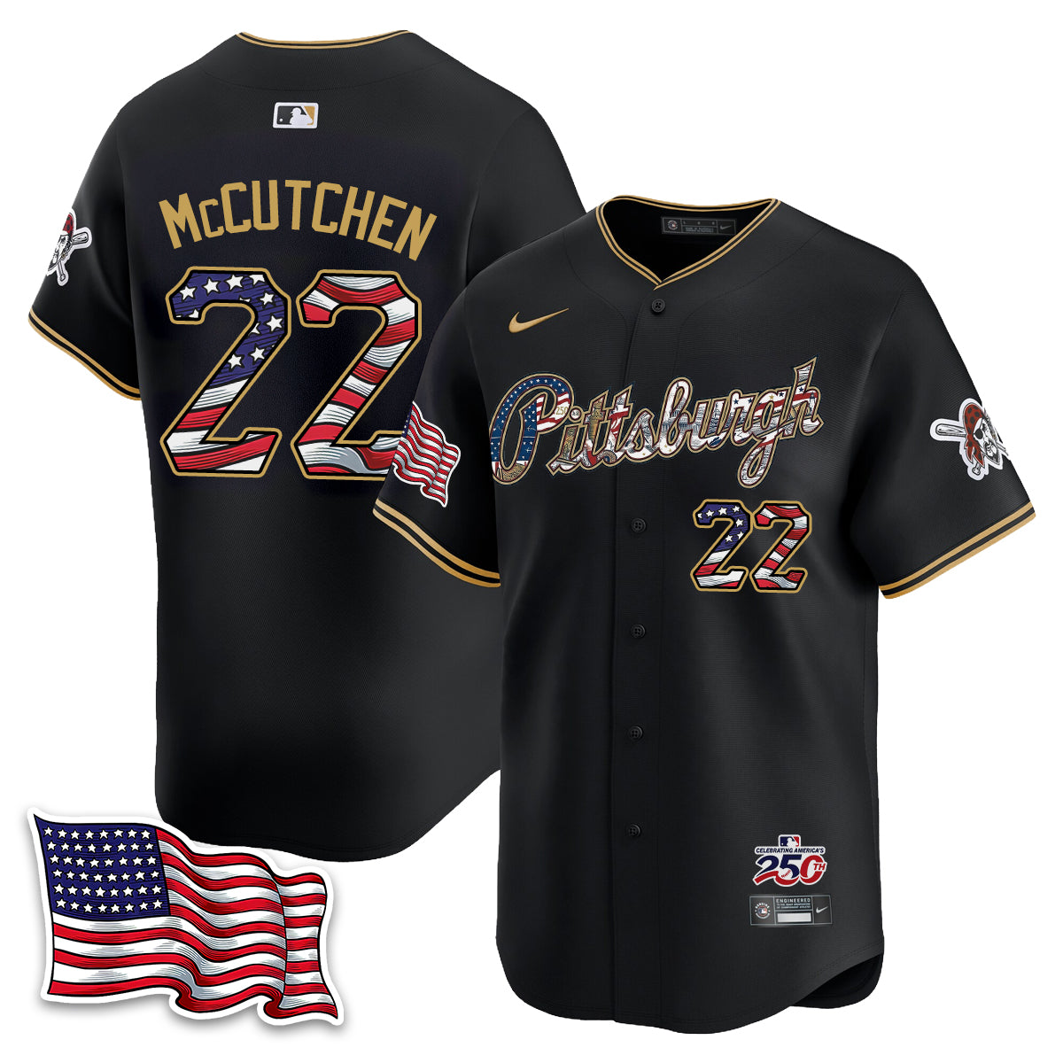 Pittsburgh Pirates 2026 Independence Day USA Vapor Limited Jersey - Stitched