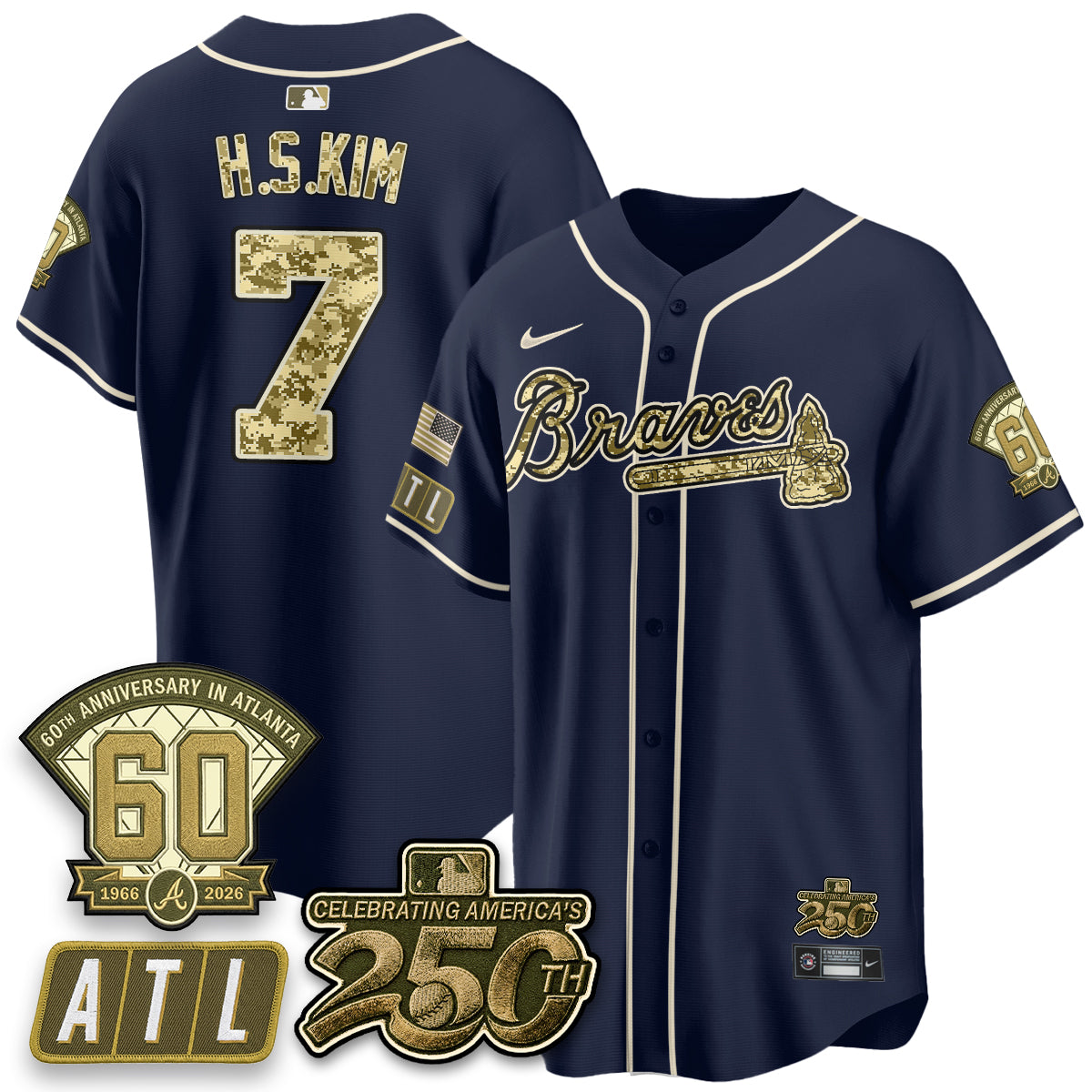 Atlanta Braves Armed Forces Day 2026 Vapor Limited Jersey - All Stitched