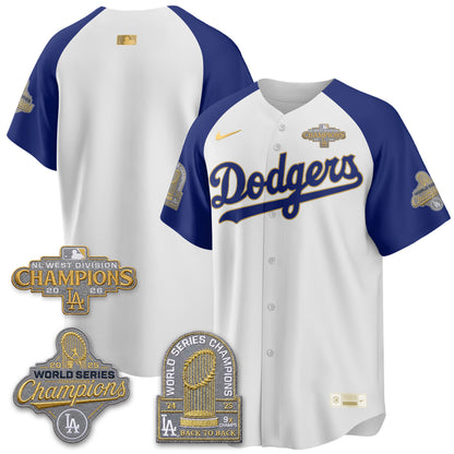 Los Angeles Dodgers 2026 NL West Champs Gold Vapor Jersey- Stitched