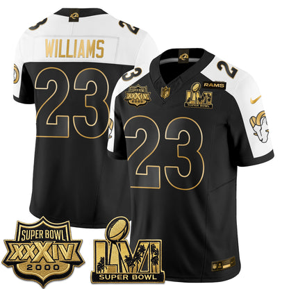 Los Angeles Rams SBowl Champs Gold Vapor Jersey - Stitched