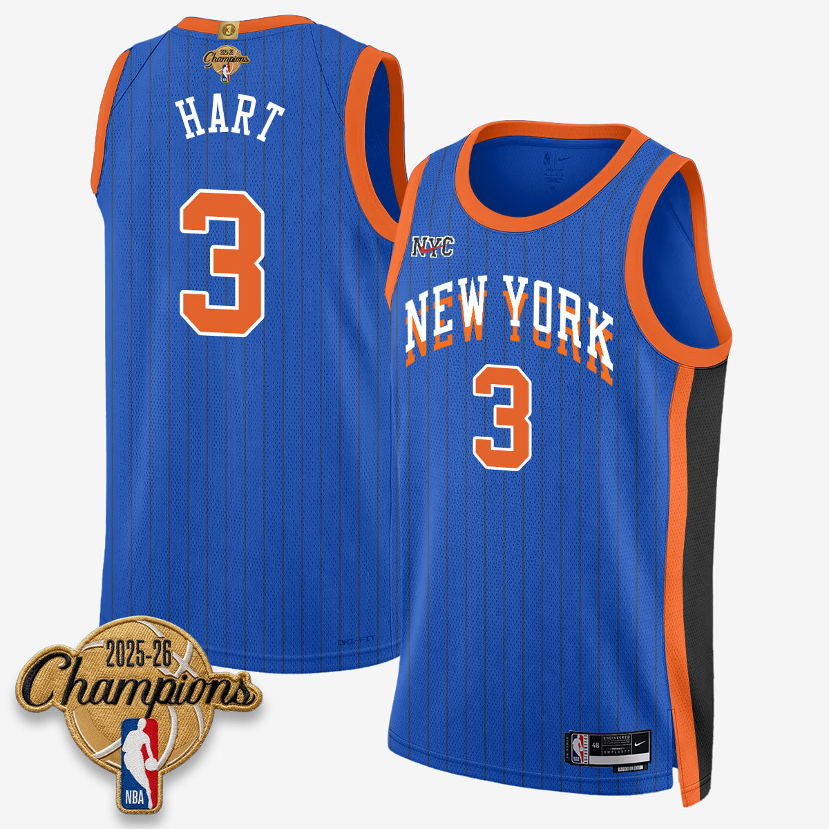 New York Knicks 2026 Basketball Champions Vapor Jersey V2- Stitched