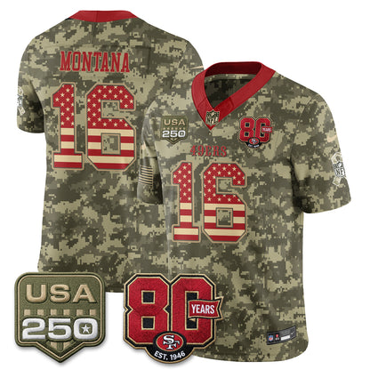 San Francisco 49ers 2026 Salute to Service Edition Vapor Jersey - Stitched-NQD