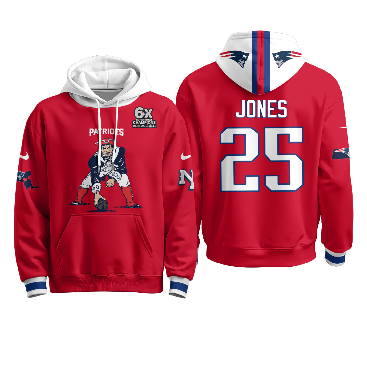 New England Patriots Minuteman Edition Hoodie - Stitched