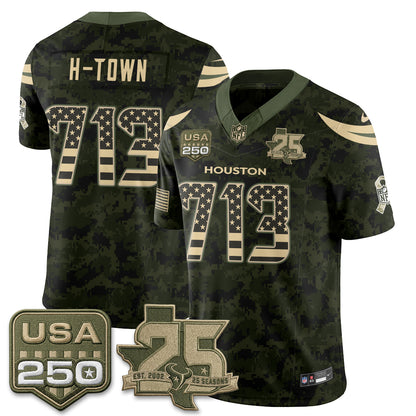 Houston Texans 2026 Salute to Service Edition Vapor Jersey - Stitched