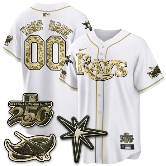 Tampa Bay Rays 2026 Armed Forces Day Custom Jersey V2 - Stitched