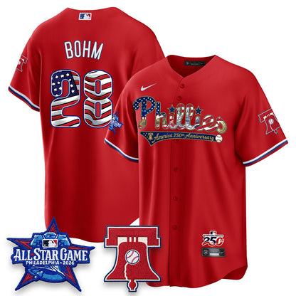 Philadelphia Phillies 2026 Independence Day USA Vapor Limited Jersey - Stitched