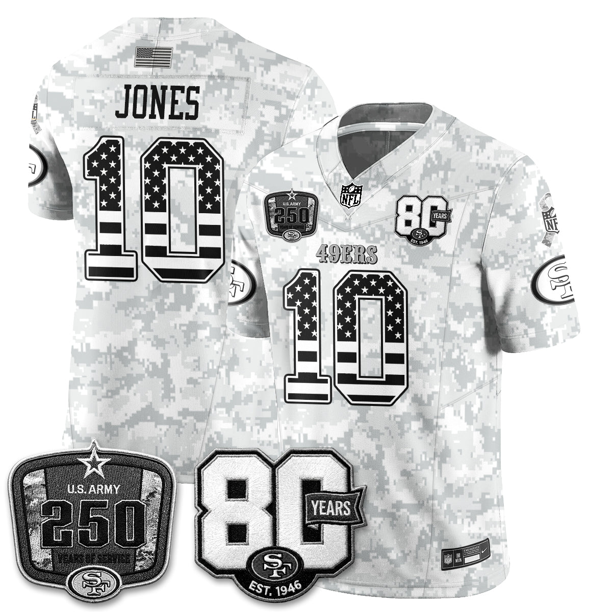 San Francisco 49ers 2026 Salute to Service Edition Vapor Jersey V2- Stitched-NQD