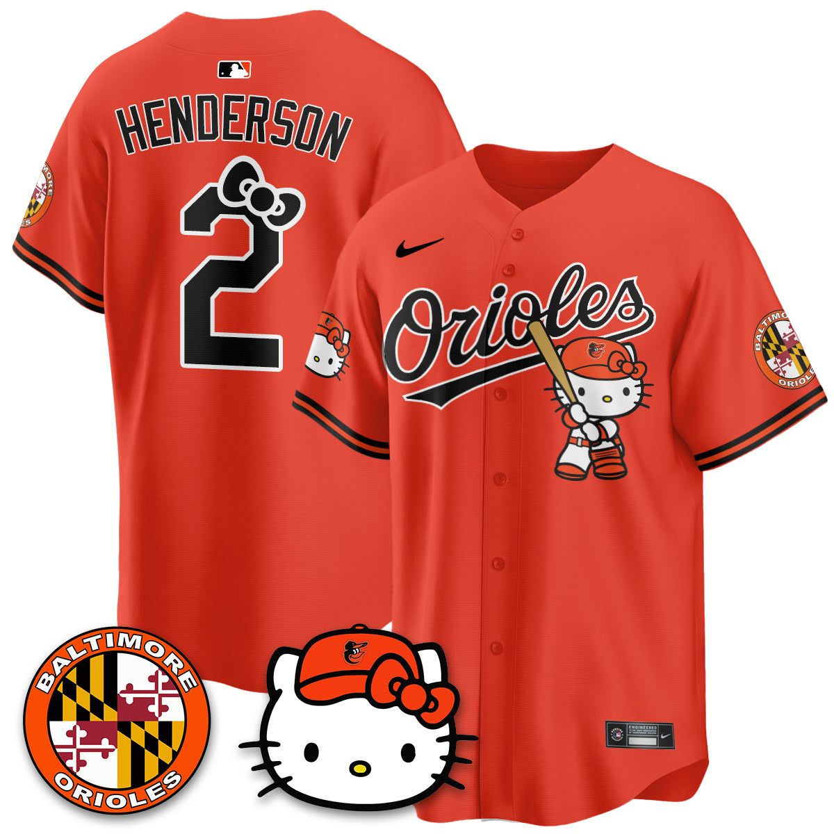 Baltimore Orioles x Meow Kitty Vapor Premier Limited Jersey - Stitched