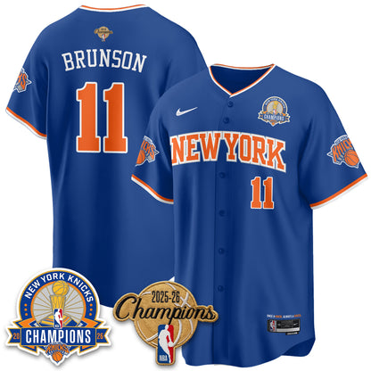 New York Knicks 2026 NBA Champions Cream Baseball Edition Vapor Jersey - Stitched