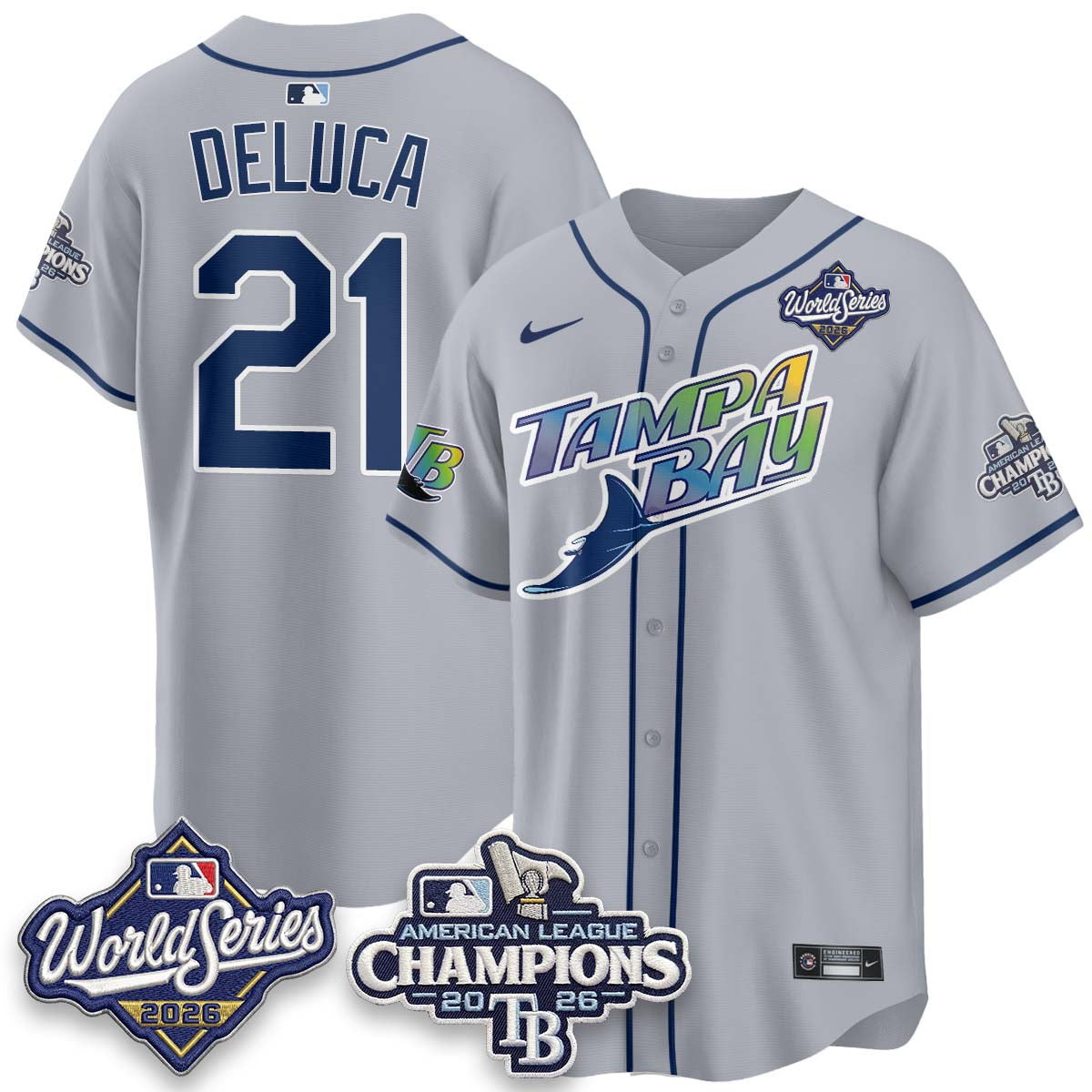 TB - 2026 AL Champions Vapor Jersey - Stitched - NQD (city)