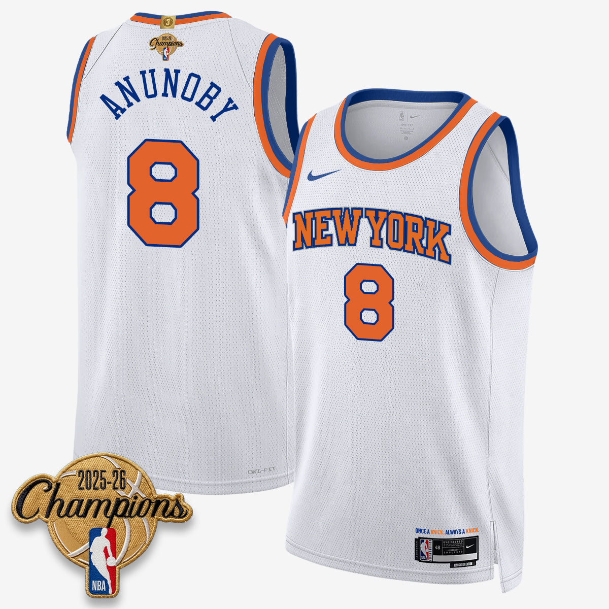 New York Knicks 2026 Basketball Champions Vapor Jersey V2- Stitched