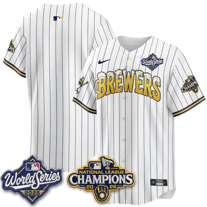 Milwaukee Brewers "Pitcher & Pint" WS26 & 2026 NL Champions Vapor Jersey - Stitched (V2)