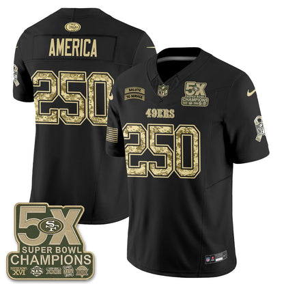 San Francisco 49ers 2026 Salute to Service V2 Vapor Jersey - Stitched-NQD
