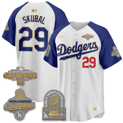 Los Angeles Dodgers 2026 NL West Champs Gold Vapor Jersey- Stitched