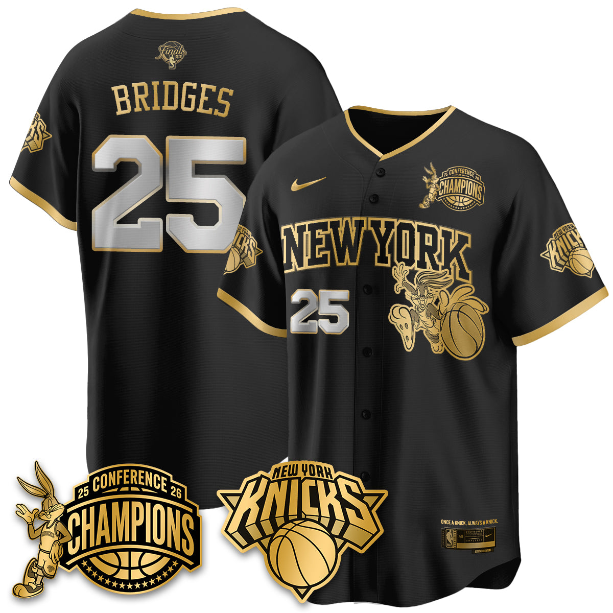 New York Knicks 2026 NBA Finals x Bunny Vapor Jersey V2- Stitched