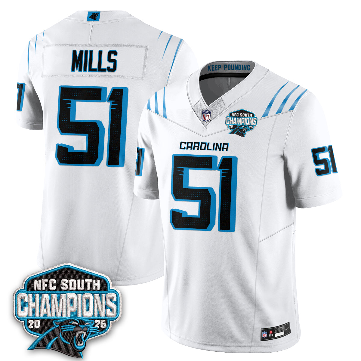 Carolina Panthers Fangear Edition Vapor Jersey - Stitched