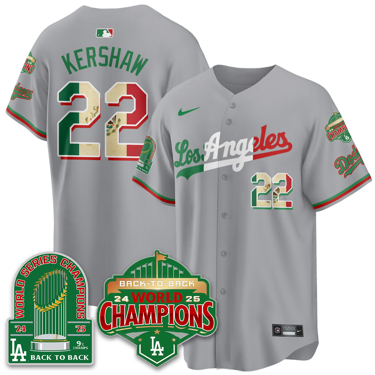 LAD Mexico Vapor Limited Jersey - 9x & B2B Champs - Stitched