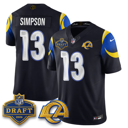 Los Angeles Rams 2026 NFL Draft Jersey - All Stitched