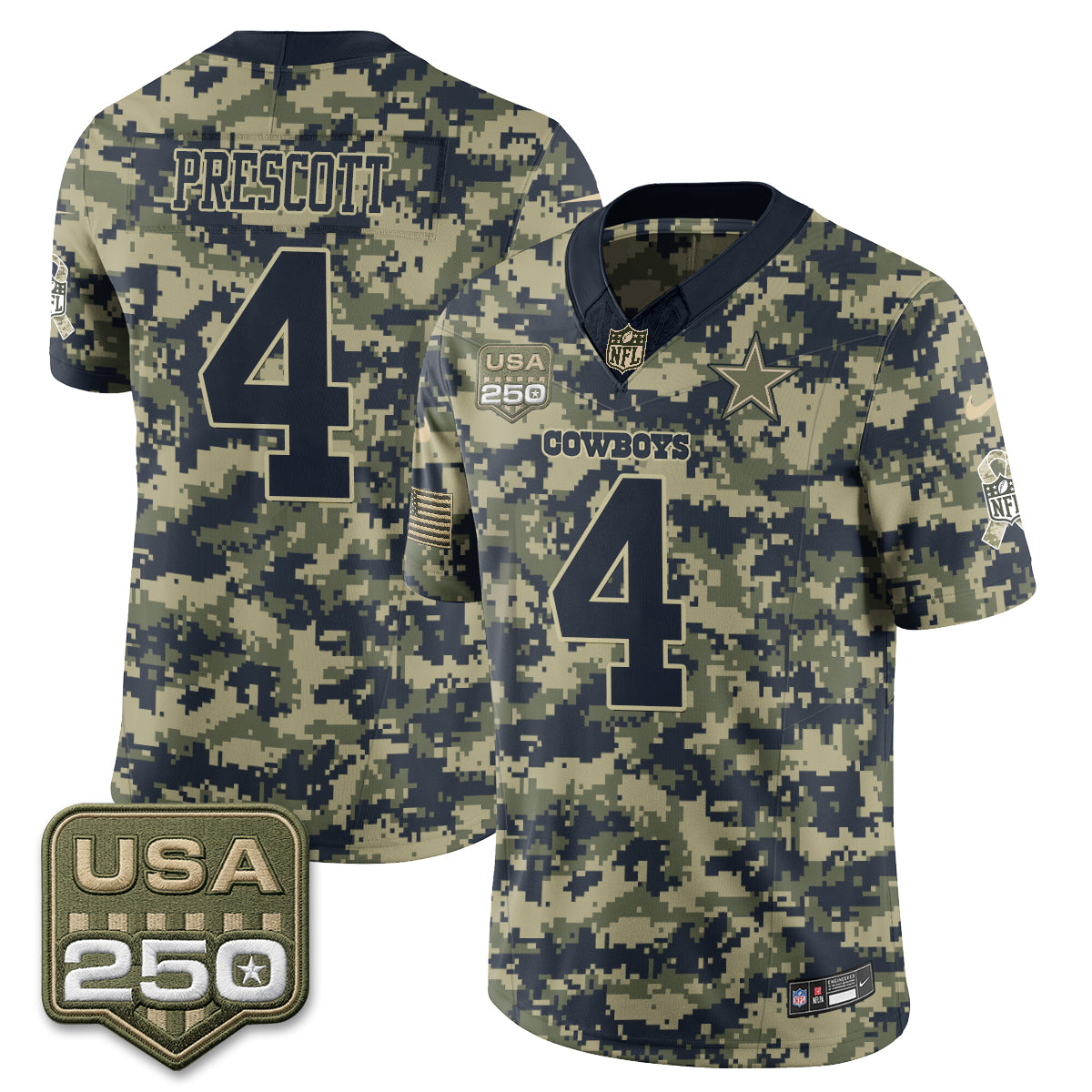 Dallas Cowboys 2026 Salute to Service Edition Vapor Jersey - Stitched