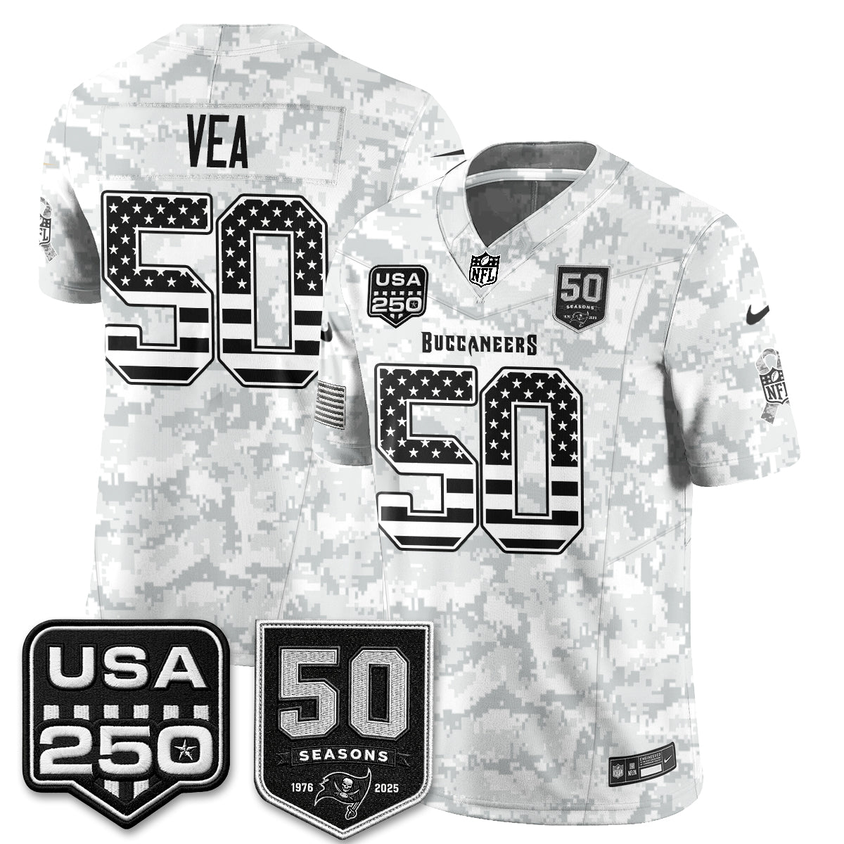 Tampa Bay Buccaneers 2026 Salute to Service Edition Vapor Jersey - Stitched