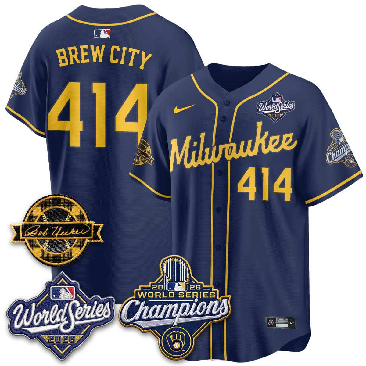 MIL 2026 WS Champions - Bob Patch Vapor Edition - Stitched-NQD (NAV9)