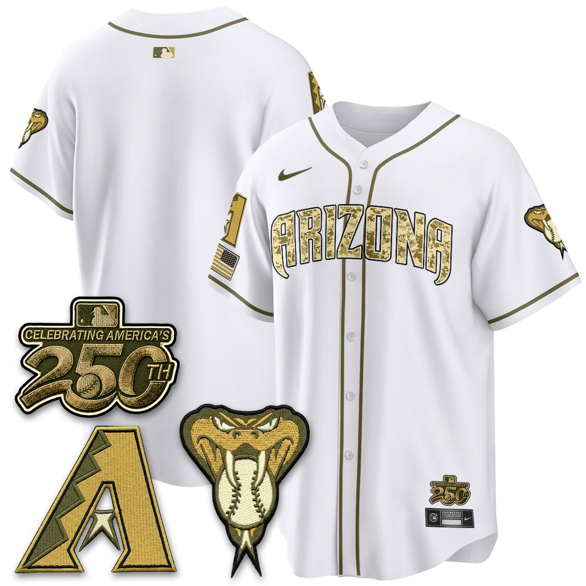 Arizona Diamondbacks Salute to Service 2026 Vapor Premier Limited Jersey - All Stitched