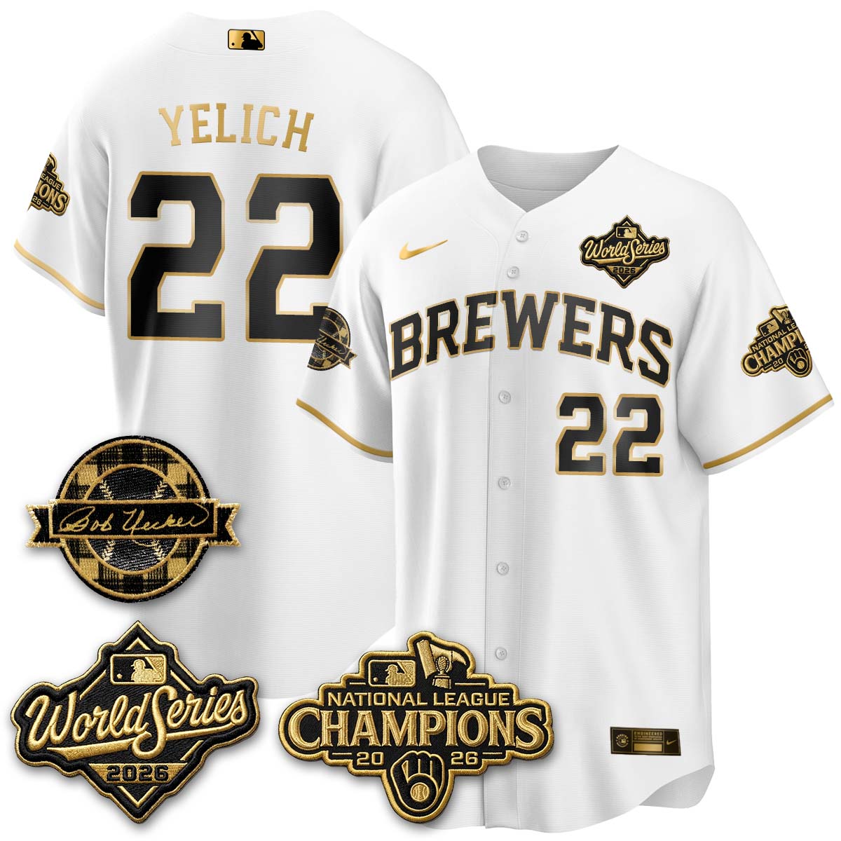 MIL 2026 NL Champions - Uecker Patch Vapor Jersey - Stitched -NQD (TT)