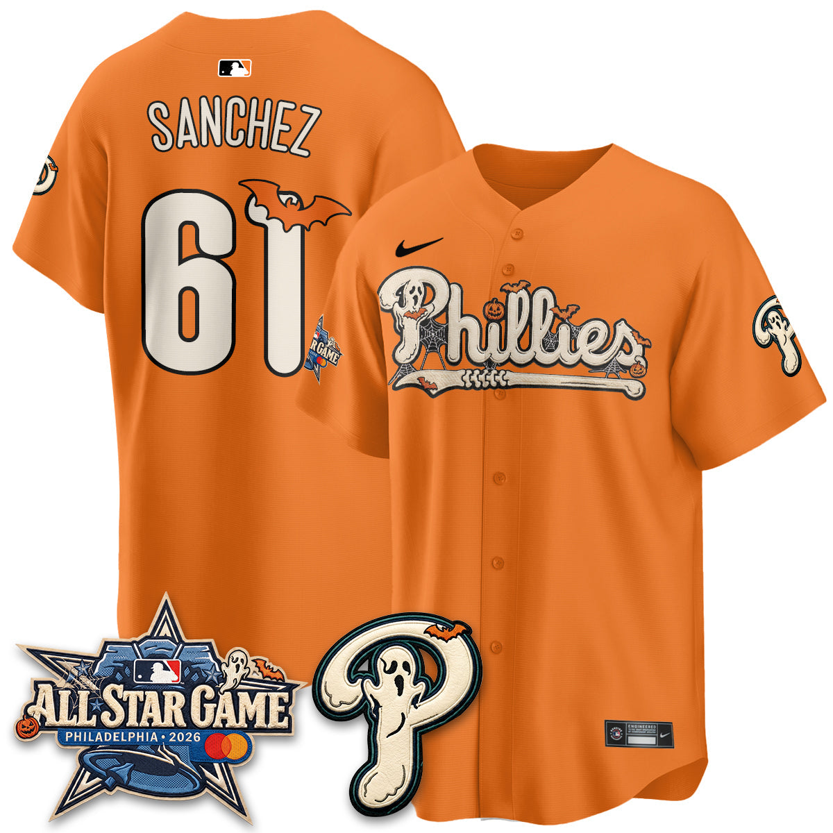 Philadelphia Phillies Halloween 2026 Vapor Limited Jersey - Stitched