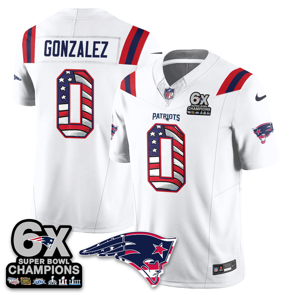 New England Patriots America Edition Vapor Jersey V2- Stitched