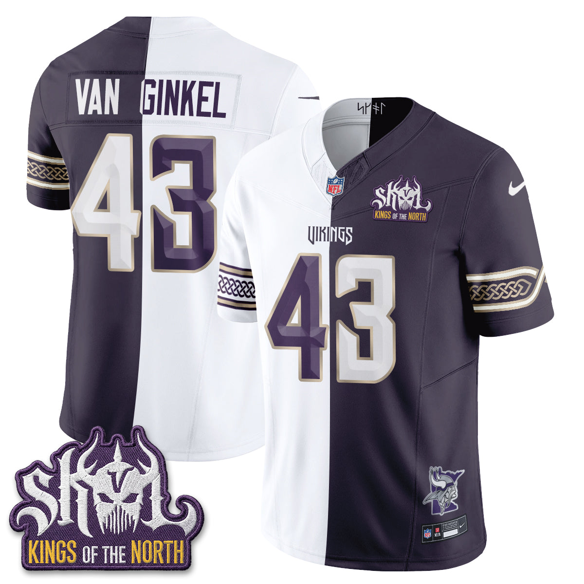 Minnesota Vikings 2026 Rivalries Split V2 Vapor Jersey - Stitched