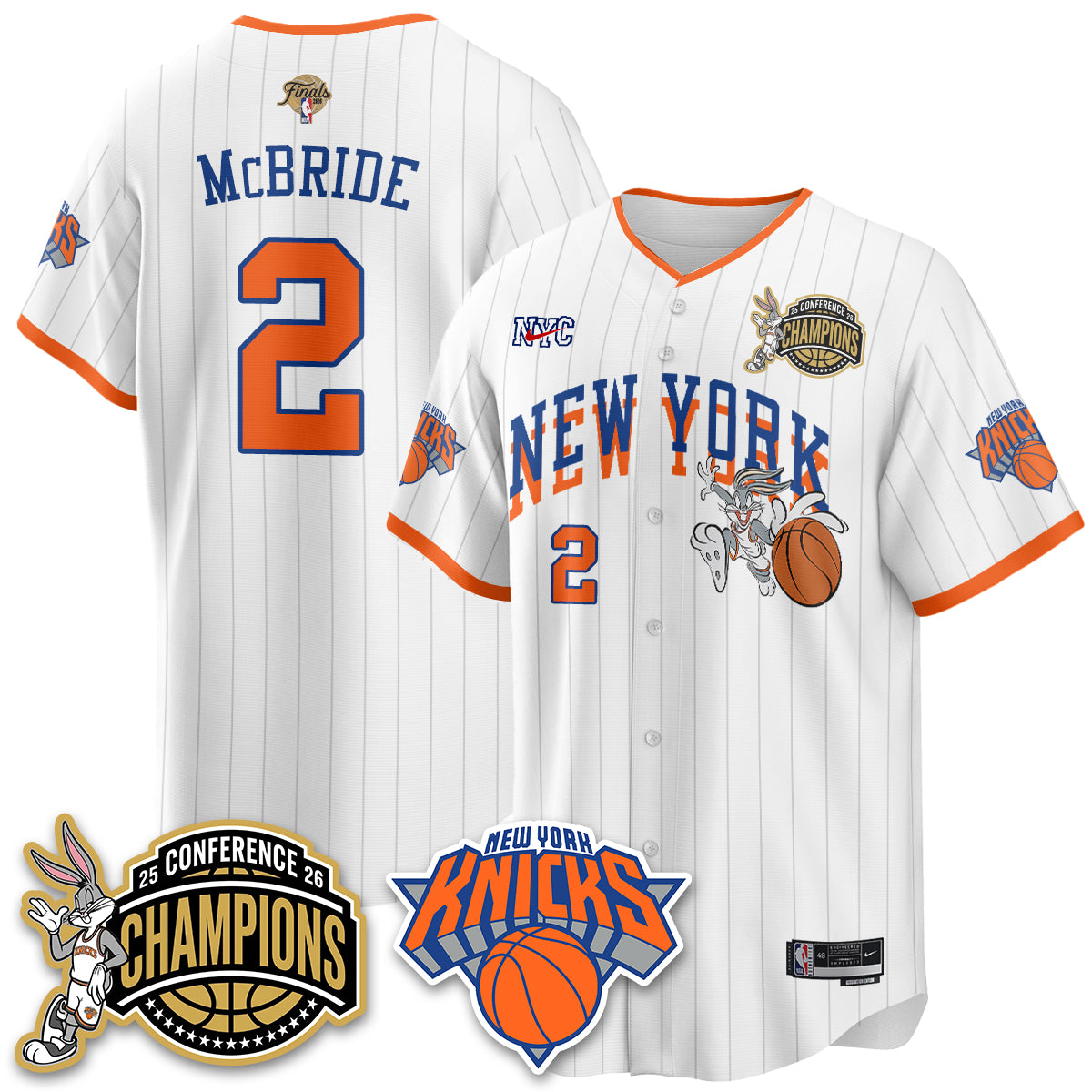 New York Knicks 2026 NBA Finals x Bunny Vapor Jersey V2- Stitched