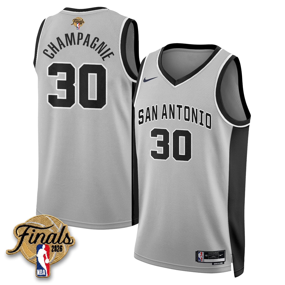 San Antonio Spurs 2026 NBA Western Conference Champions Vapor Jersey V2- Stitched