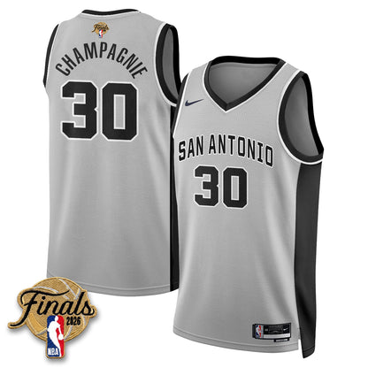 San Antonio Spurs 2026 NBA Western Conference Champions Vapor Jersey V2- Stitched