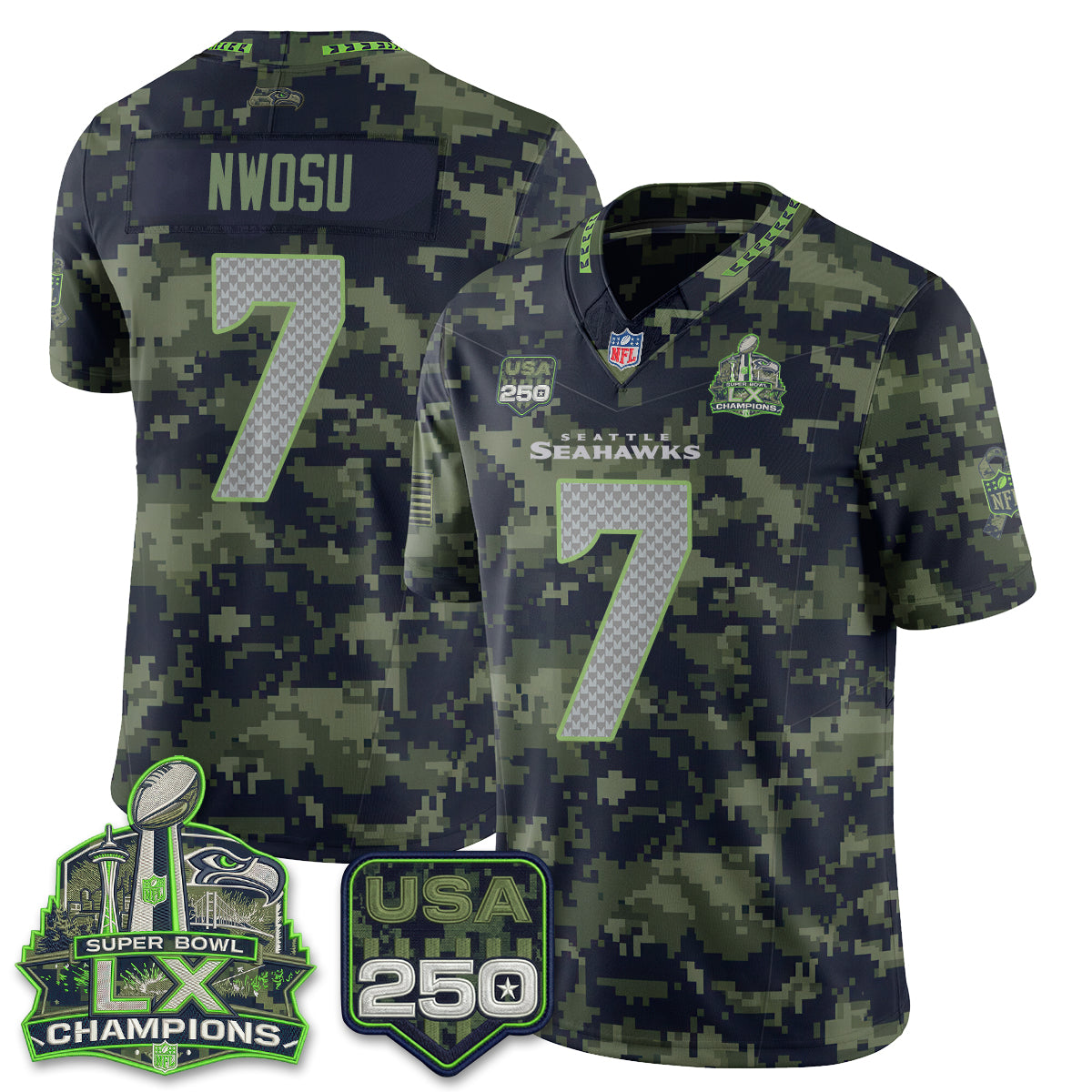 Seattle Seahawks 2026 Salute to Service Edition Vapor Jersey - Stitched-NQD