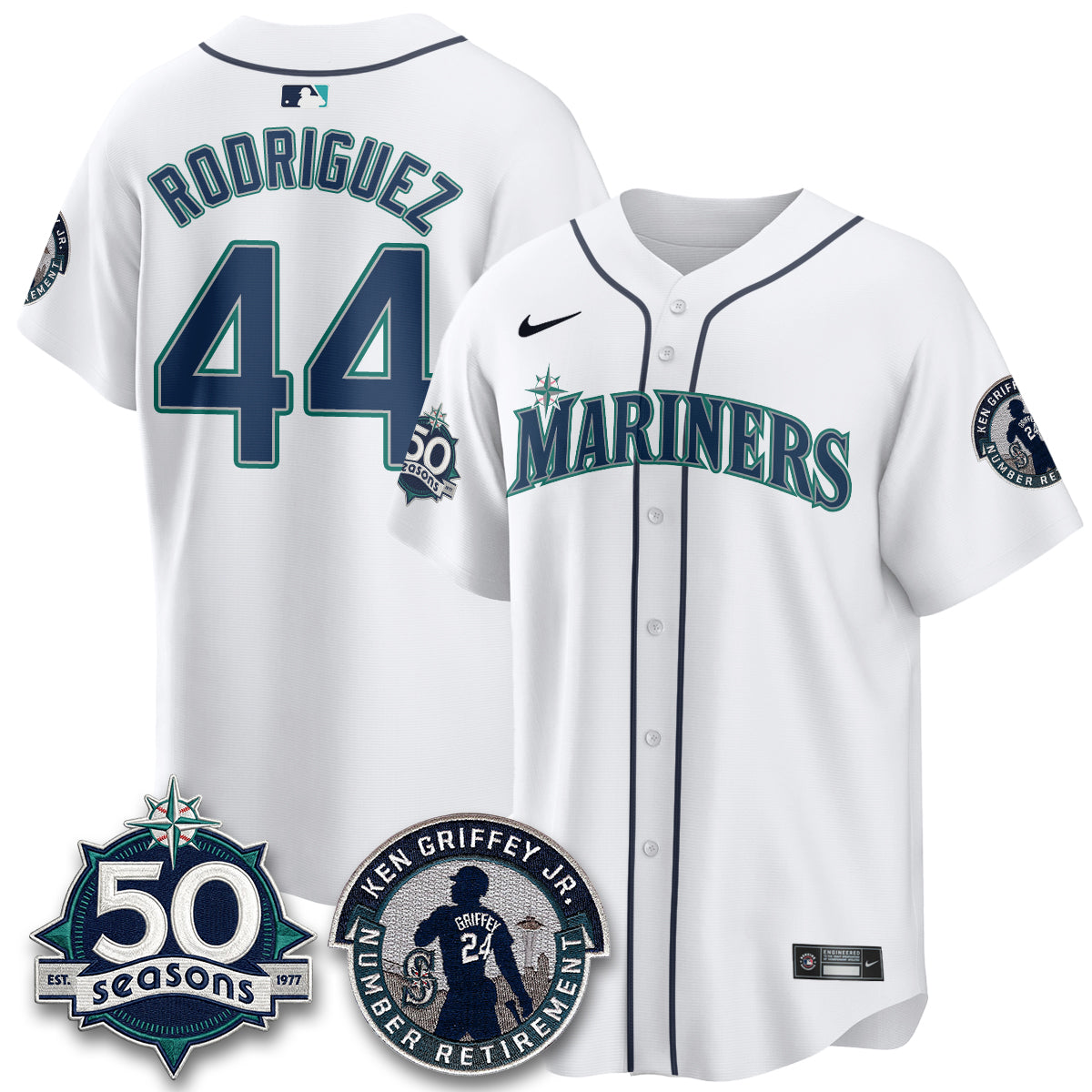 Seattle Mariners Ken Griffey Jr. Patch Vapor Premier Limited Jersey - All Stitched
