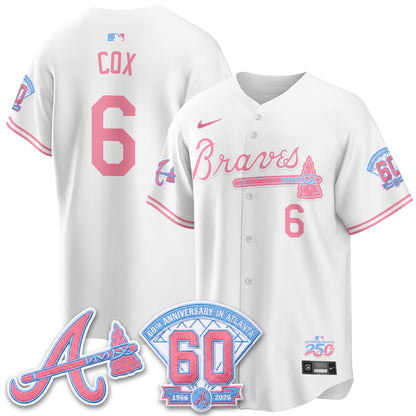 Atlanta Braves x Bubblegum Vapor Jersey - Stitched