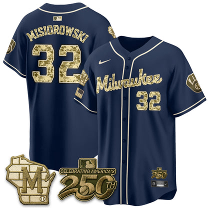 Milwaukee Brewers Armed Forces Day 2026 Vapor Limited Jersey - All Stitched