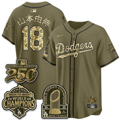 LAD Military Appreciation Game Day Jersey V2 - Stitched