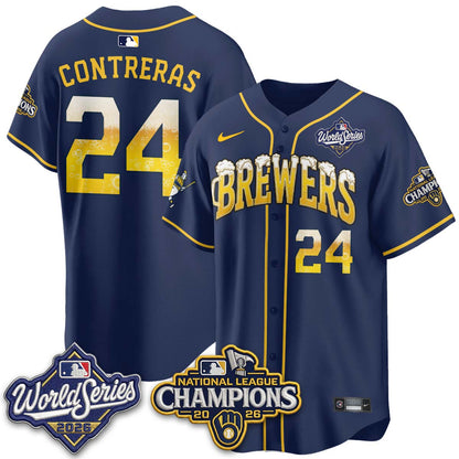 Milwaukee Brewers "Pitcher & Pint" WS26 & 2026 NL Champions Vapor Jersey - Stitched (V2)