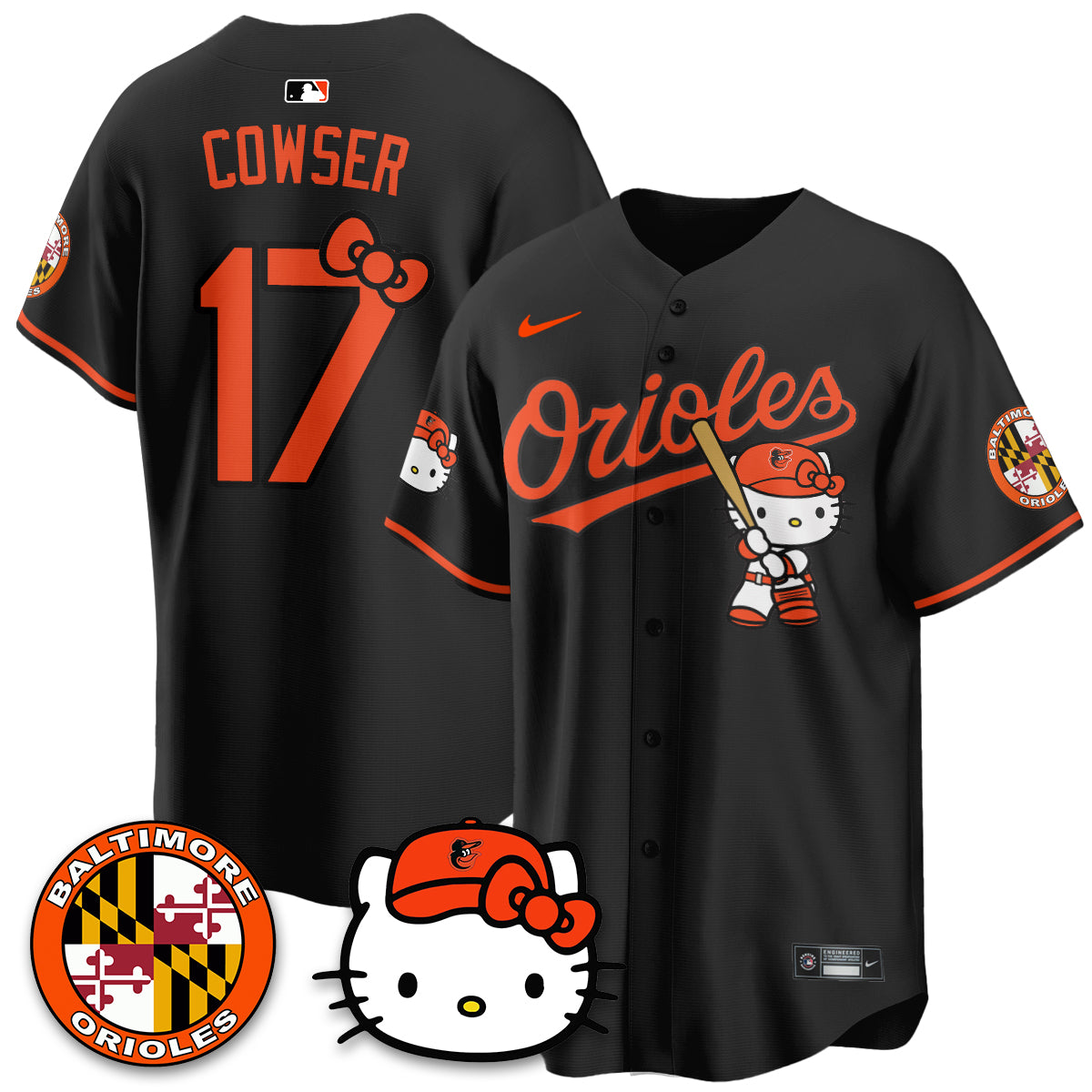Baltimore Orioles x Meow Kitty Vapor Premier Limited Jersey - Stitched